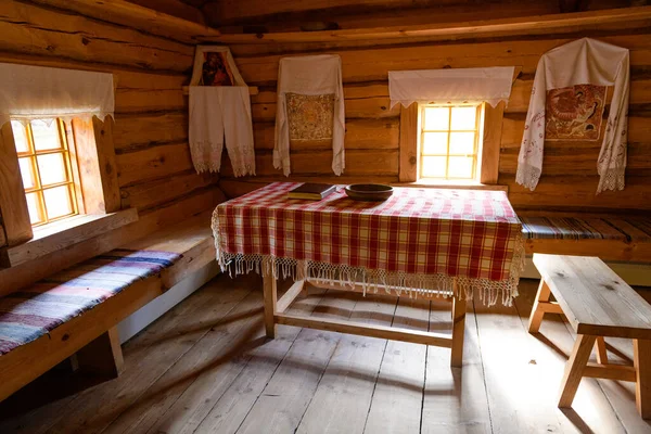 Interior Old Russian Hut — Stock Photo, Image