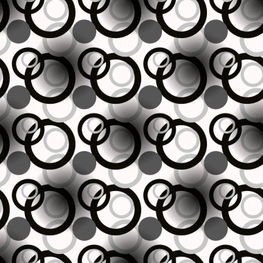 Kabarcıklar siyah beyaz Dikişsiz desen vektör sürüm eps10