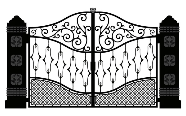 Beautiful iron ornament gates vector illustration eps10 — Stock Illustration Beautiful Iron Ornament Gates Vector Illustration Eps10 Royalty Free Stock Vectors