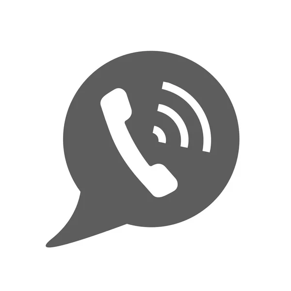 Icono de vector de llamada telefónica. El estilo es símbolo redondeado plano, color gris, ángulos redondeados, ilustración del logotipo — Vector de stock