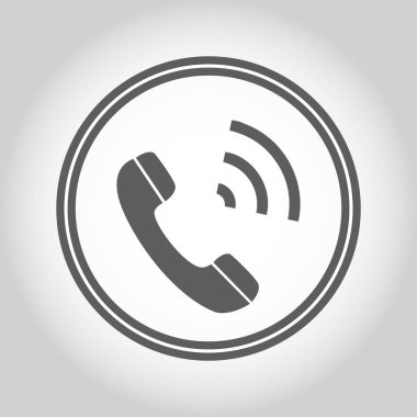 İzole telefon düz Web mobil simge vektör işareti simgesi düğmesini öğe siluet