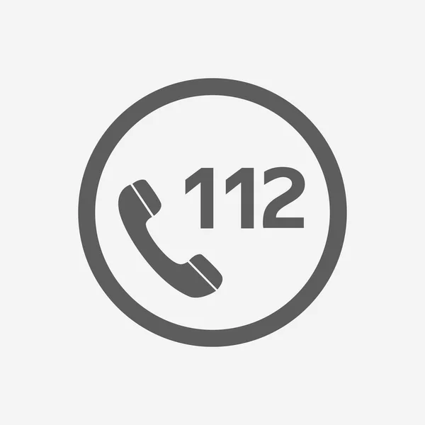 Illustration d'icône de vecteur d'appel d'urgence 112 pour le Web et l'application mobile isolé blanc Backround.Ui Ux — Image vectorielle