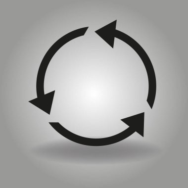 Ok geri dönüşüm. Daire basit modern örnek piktogram eps10