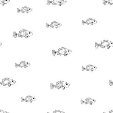 Siyah çizgi balık eps10 ile Seamless modeli