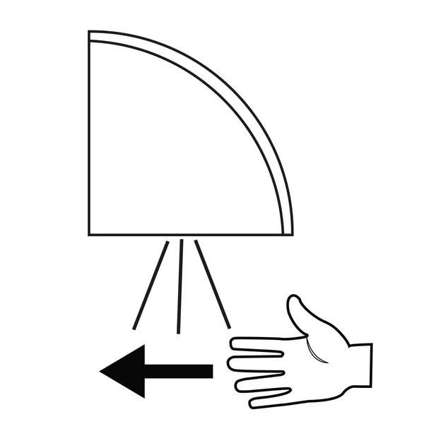 Sèche Mains Ligne Icône Vectoriel Illustration Eps10 — Image vectorielle