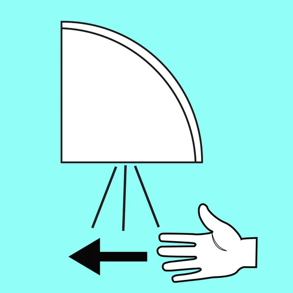 Hand Hårtork Maskin Offentlig Toalett Vektorillustration Eps10 — Stock vektor