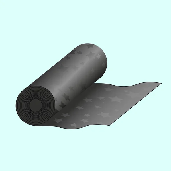 Vector Pictogram Van Stof Papier Roll Een Papierrol Textiel Roll — Stockvector