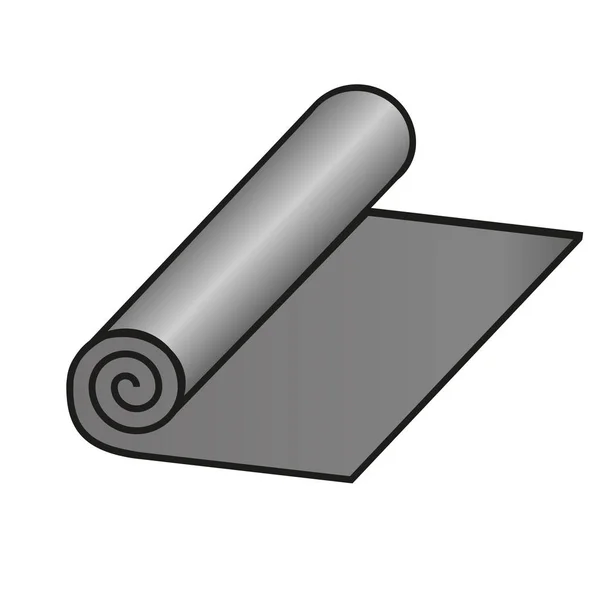 Ícone de vetor de rolo de tecido ou rolo de papel. Ícone de rolo têxtil de ilustração vetorial para web e design móvel — Vetor de Stock