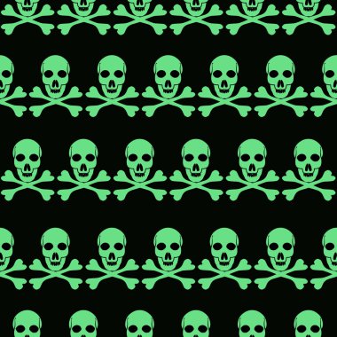 Kafatası ve kemikler sorunsuz arka plan tipografi grafik bandana moda tasarım - eps10 vektörler