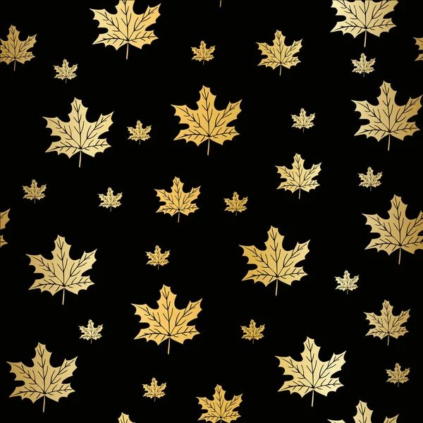 Tree Gold leaf seamless. Background of Leaves, seamless pattern. Gold leaf seamless eps10