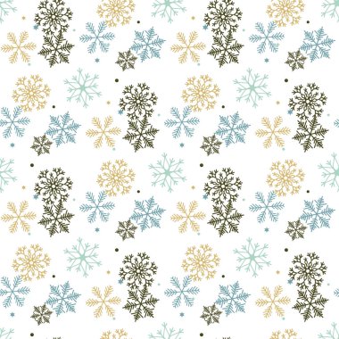 Kar taneleri Noel ambalaj, tekstil, duvar kağıdı vektör çizim için seamless modeli. eps10