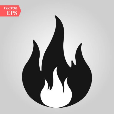 Yangın simgesi. Yangın sembolü. Düz tasarım. Stok - vektör çizim
