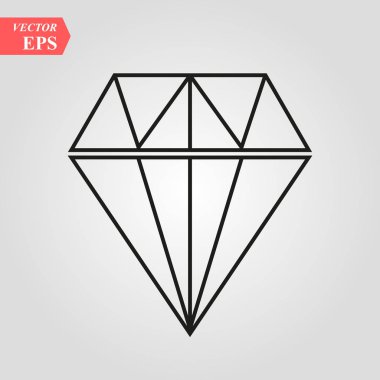 Vektör elmas ve doğrusal simgeler ve logo tasarım öğeleri eps 10 gems