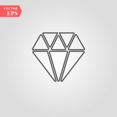 Anahat elmas simgesi illüstrasyon izole vektör işareti simgesi