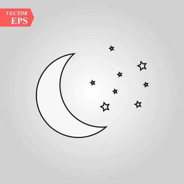 Moon and stars icon illustration isolated vector sign symbol eps 10 — Stock Vector