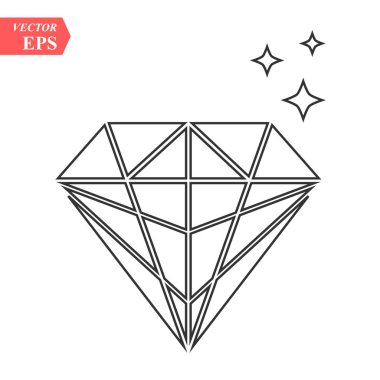 Baklava anahat simgesini, modern en az düz tasarım stili, ince çizgi vektör çizim eps 10