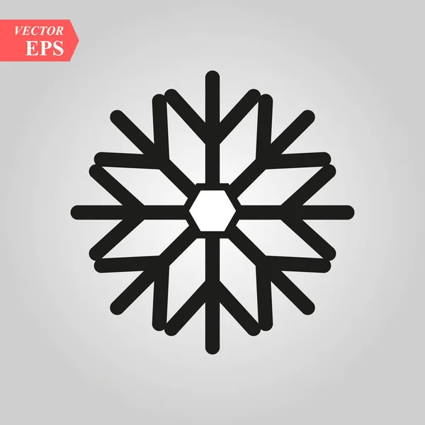 Снежинка Иконка Модном Плоском Стиле Фон Изображение Jpg Вектор Eps — стоковый вектор