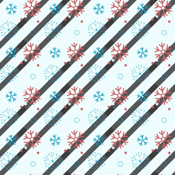 スノーフレークのシームレスなパターン 白い背景の上に雪します 抽象的な壁紙 装飾をラップします メリー クリスマス 新年あけましておめでとうございますお祝いベクトル図 Eps10 をシンボルします — ストックベクタ