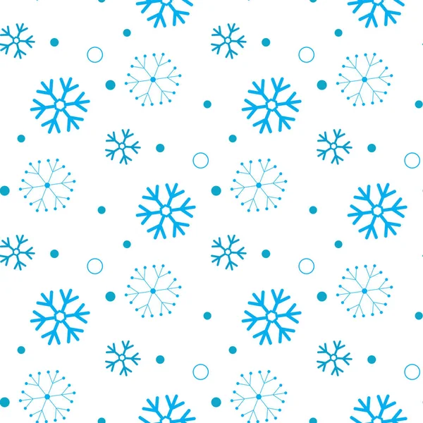 Copo Nieve Patrón Sin Costuras Nieve Sobre Fondo Blanco Papel — Vector de stock