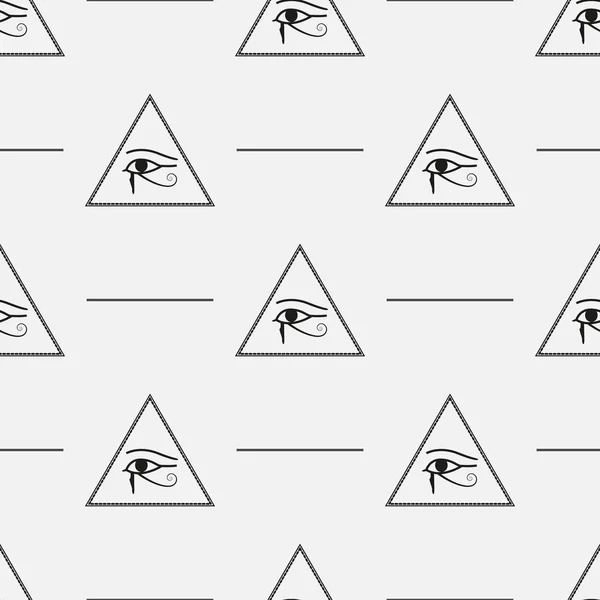 Wzór Wykonany Mason Symbole Piramidy Oczu Wektor Eps — Wektor stockowy
