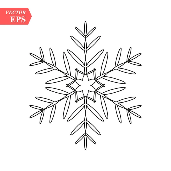 Icône Flocon Neige Signe Vectoriel Flocon Neige Symbole Isolé Flocon — Image vectorielle