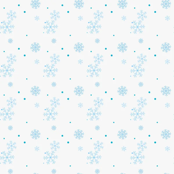 Αφηρημένη Χωρίς Ραφή Πρότυπο Πτώσης Μπλε Νιφάδες Χιονιού Άσπρο Φόντο — Διανυσματικό Αρχείο