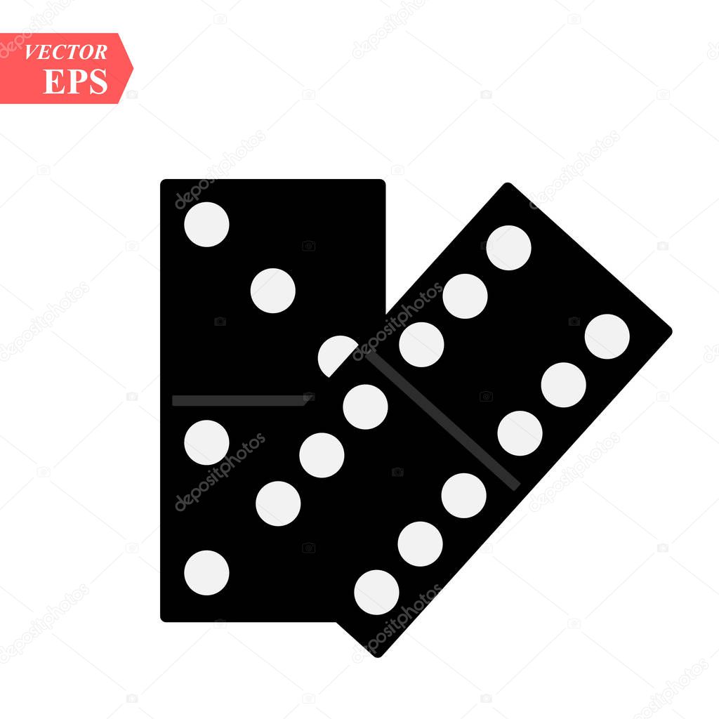 Domino icon isolated on white background for your web and mobile app design, domino vector logo concept eps10