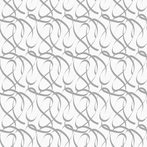 Calligraphique lignes courbes motif sur fond blanc — Image vectorielle