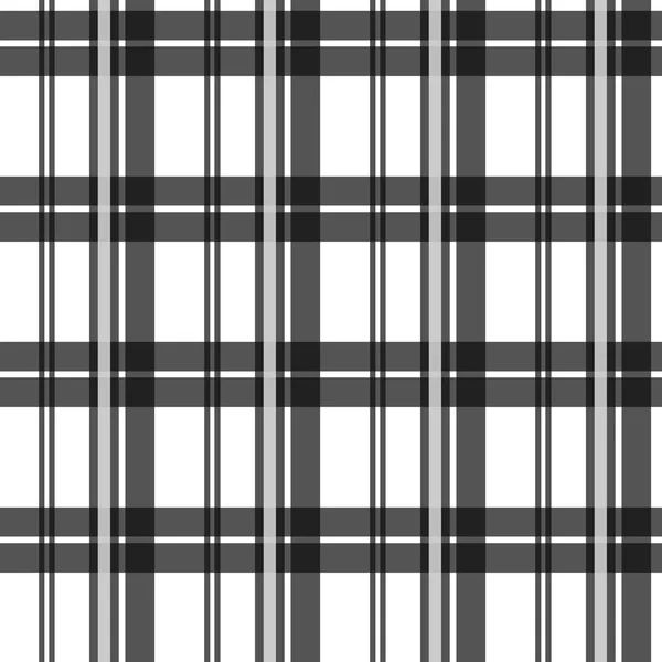 Schwarz-weißes Textur-Karo-Schottenmuster ohne Naht. Vektorillustration. — Stockvektor