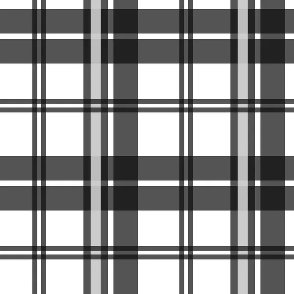 Schwarz-weißes Textur-Karo-Schottenmuster ohne Naht. Vektorillustration. — Stockvektor