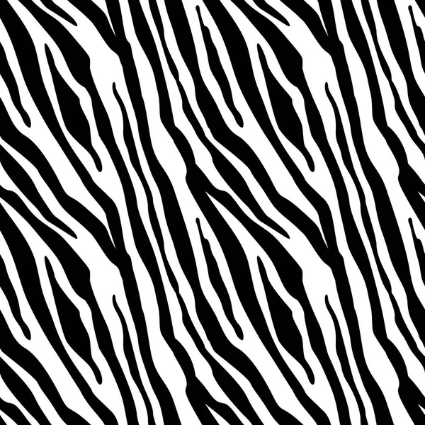 Padrão Sem Costura Listras Zebra Zebra Imprimir Pele Animal Listras — Vetor de Stock