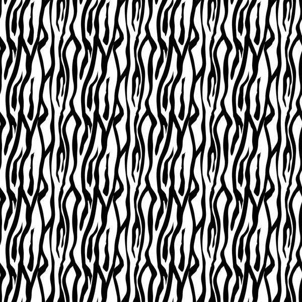 Zebra Stripes Seamless Pattern Zebra Print Animal Skin Tiger Stripes — Stock Vector