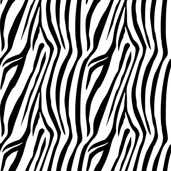 Zebra Stripes Seamless Pattern Zebra Print Animal Skin Tiger Stripes — Stock Vector