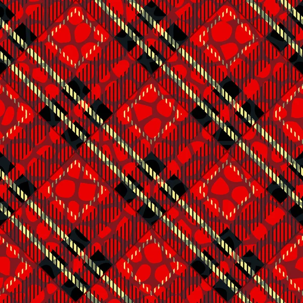 스코틀랜드 케이지, 레드 셀 틱입니다. 스코틀랜드 빨간 체크 무늬 배경입니다. 스코틀랜드 패턴입니다. 벡터 일러스트 레이 션 eps10 — 스톡 벡터