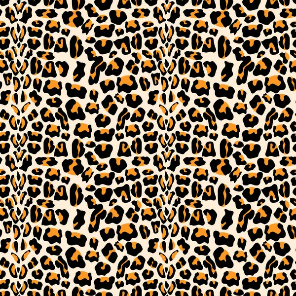 Vector Seamless Pattern Leopard Fur Texture Repeating Leopard Fur Background — Stock Vector