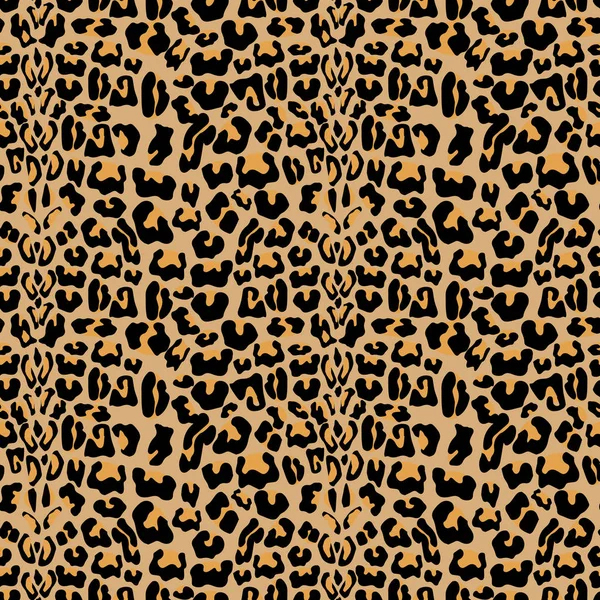 Векторный Бесшовный Рисунок Леопардовой Текстурой Меха Повторяя Леопардовый Меховой Фон — стоковый вектор