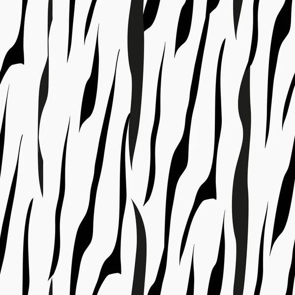 Sorunsuz zebra desen deri. Beyaz zemin üzerine siyah çizgili duvar kağıdı. Zebra avcılık kamuflaj çizgili. Vektör çizim. — Stok Vektör