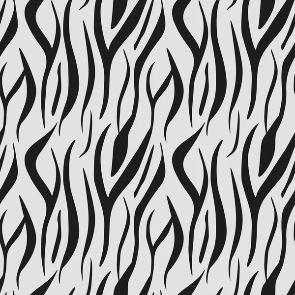Животный принт, текстура зебры фон черный и белый цвета — стоковый вектор