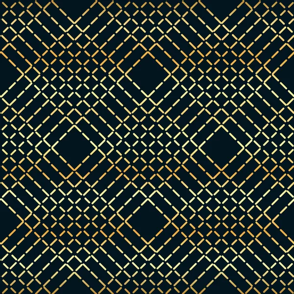 Padrão de linha dourada vetorial geométrico. Textura abstrata sem costura para papéis de parede e fundo —  Vetores de Stock