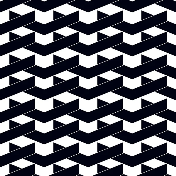 Vector Hipster Abstrato Geometria Chevron Padrão Preto Branco Sem Costura — Vetor de Stock