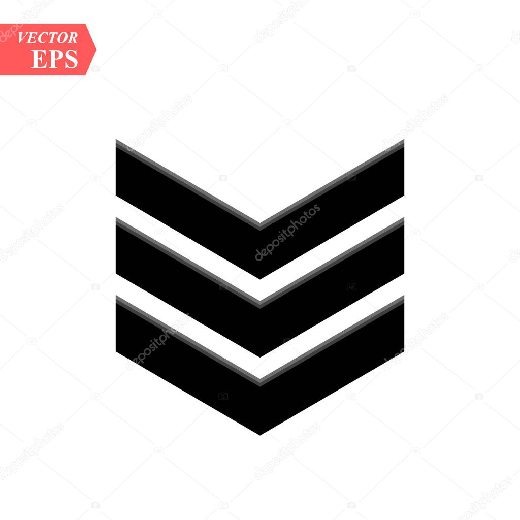 Chevron vector icon on white background. flat style. chevron sign. eps10