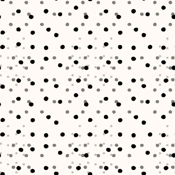 Illustration Vectorielle Motif Points Noirs Sans Couture Avec Différents Points — Image vectorielle