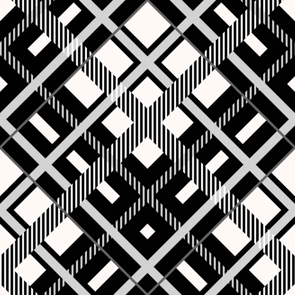 Menzies Tartan Noir Kilt Texture Tissu Motif Sans Couture Illustration — Image vectorielle