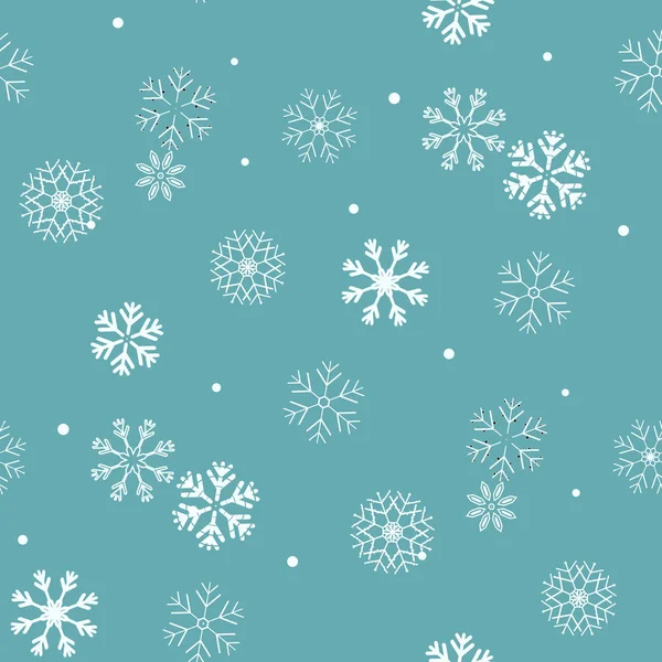 雪的图案 矢量无缝模式与雪花 节日圣诞节和新年背景 冬季插图表10 — 图库矢量图片
