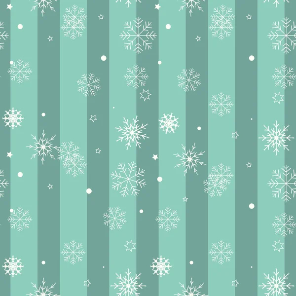 Weiße Schneeflocke auf blauem Hintergrund. weihnachtliches Vektormuster-Design für Hintergrund — Stockvektor