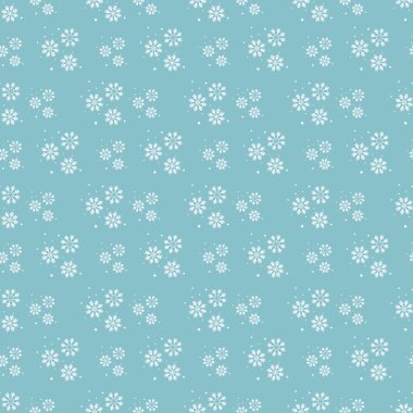 Kar tanesi seamless modeli. Mavi arka plan üzerinde kar. Soyut duvar kağıdı, dekorasyon sarma. Sembol kış, neşeli Noel tatili, mutlu yeni yıl kutlama vektör çizim eps10
