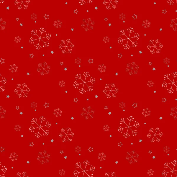 Vacaciones de Navidad sin costuras Antecedentes Ilustración de un fondo de pantalla sin costuras de copos de nieve de invierno blanco para Navidad y vacaciones de fin de año — Vector de stock