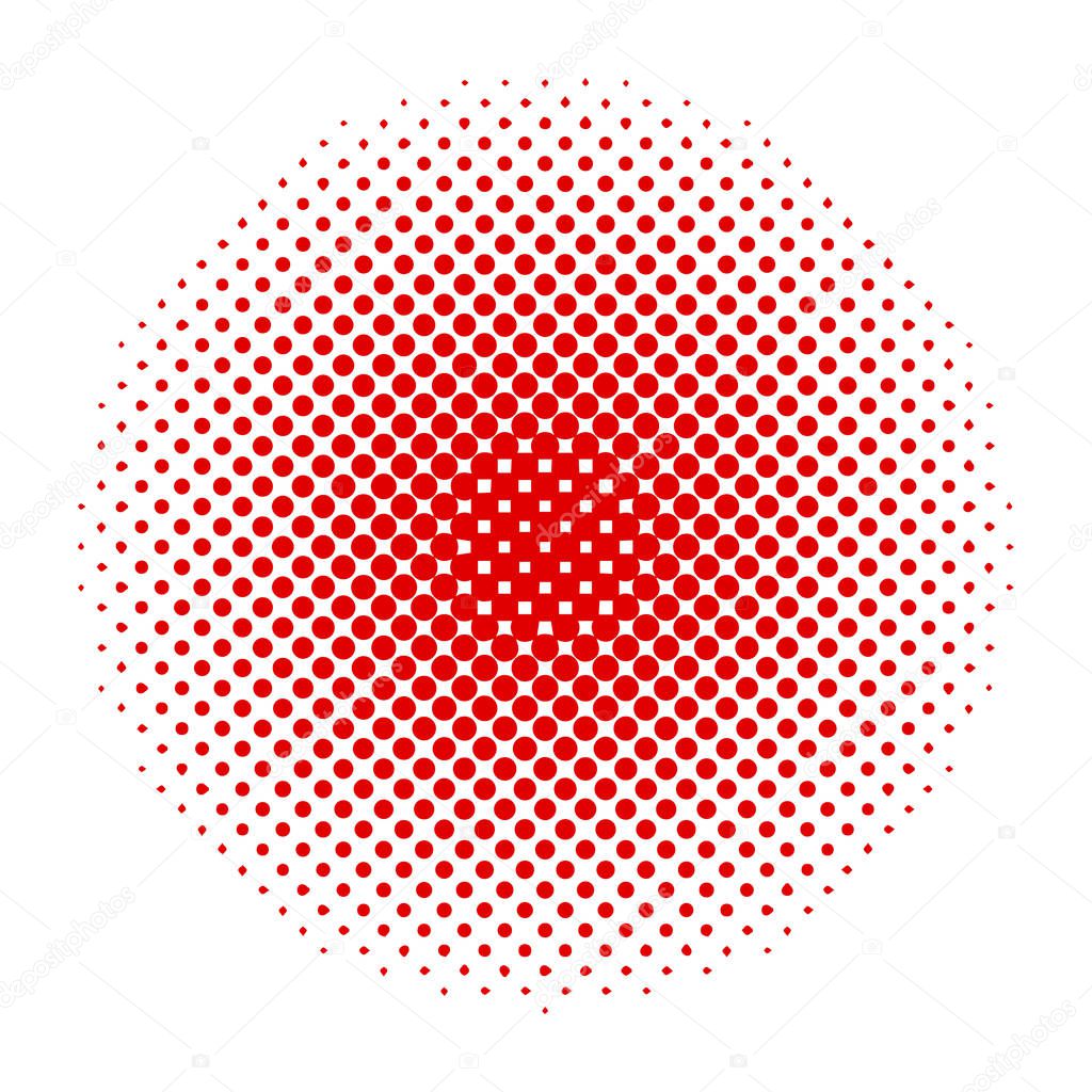 Abstract dotted vector background. Red Halftone effect eps 10