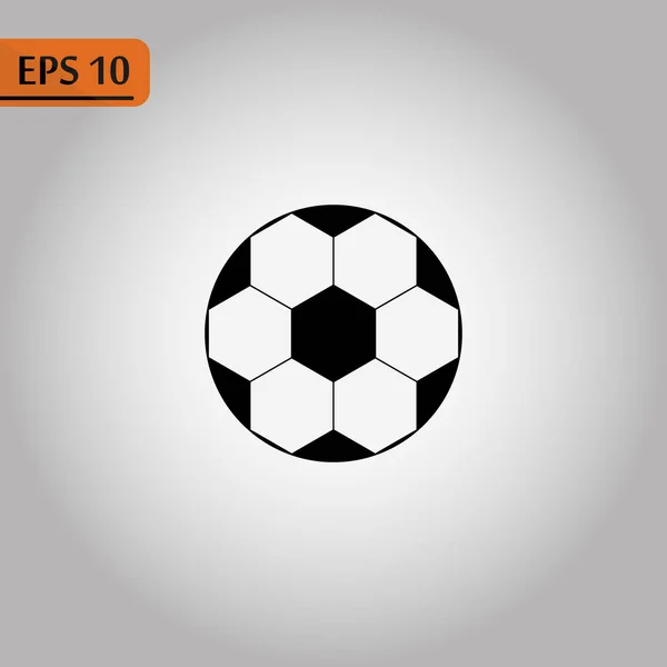 Icono de pelota de fútbol en estilo plano de moda aislado sobre fondo gris. Pictograma de pelota de fútbol. Símbolo de fútbol para el diseño de su sitio web, logotipo, aplicación, UI. Ilustración vectorial, EPS10 . — Vector de stock