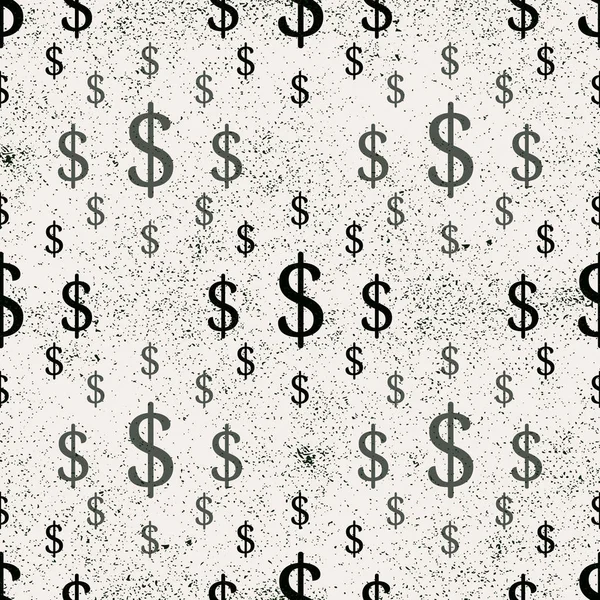 Modèle Sans Couture Dollar Illustration Vectorielle — Image vectorielle